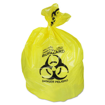Heritage Healthcare Biohazard Printed Can Liners, 30 Gal, 1.3 Mil, 30" X 43", Yellow, 200-carton freeshipping - TVN Wholesale